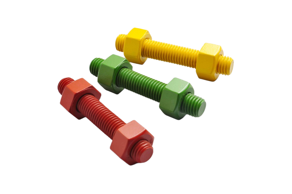 PTFE/特氟龙涂层螺纹杆配螺母